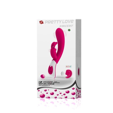 Aktywowany głosem wibrator z masażerem 21cm 12tryb Aktywowany głosem wibrator z masażerem 21cm 12tryb