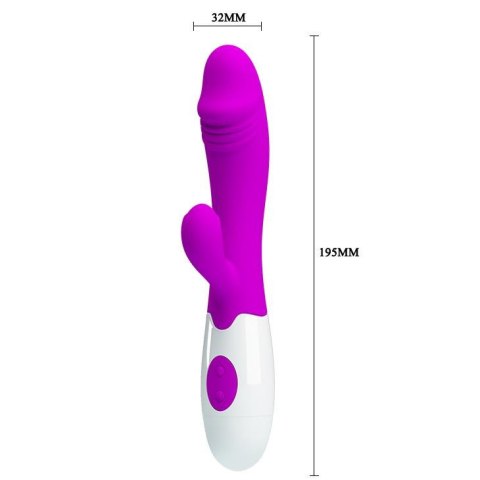 Króliczek wibrator z sex masażerem 19cm 30 trybów Króliczek wibrator z sex masażerem 19cm 30 trybów