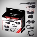 Bondage set 8 pcs black cuffs / collar/ mask/ whipp/ clamps/rope etc Bondage set 8 pcs black cuffs / collar/ mask/ whipp/ clamps/rope etc