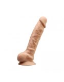 Cielisty duży sztuczny żylasty penis z przyssawką Cielisty duży sztuczny żylasty penis z przyssawką