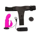 Króliczek wibrator na szelkach strap-on uprząż Króliczek wibrator na szelkach strap-on uprząż