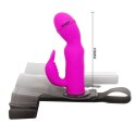Króliczek wibrator na szelkach strap-on uprząż Króliczek wibrator na szelkach strap-on uprząż