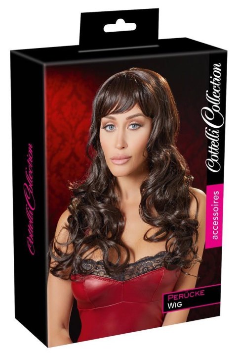 Peruka brązowa długa role-playing przebranie 55cm Peruka brązowa długa role-playing przebranie 55cm