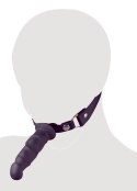 Silikonowe czarne dildo 12 cm na regulowanym pasku Silikonowe czarne dildo 12 cm na regulowanym pasku