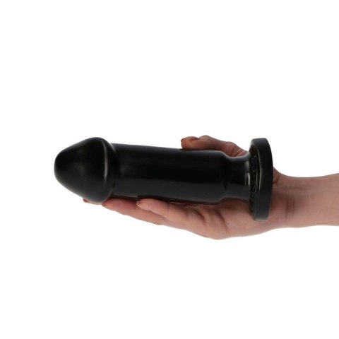 Małe czarne gumowe dildo gładkie z przyssawką 13cm Małe czarne gumowe dildo gładkie z przyssawką 13cm