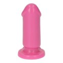 Różowe gumowe dildo gładkie z przyssawką 8 cm Różowe gumowe dildo gładkie z przyssawką 8 cm