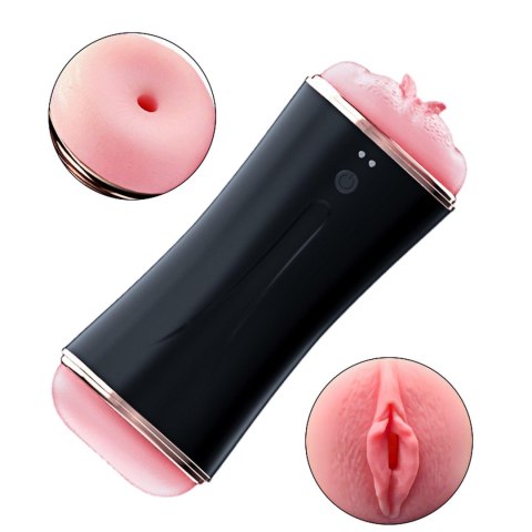 Podwójny wibrujący masturbator męski pochwa anus Podwójny wibrujący masturbator męski pochwa anus