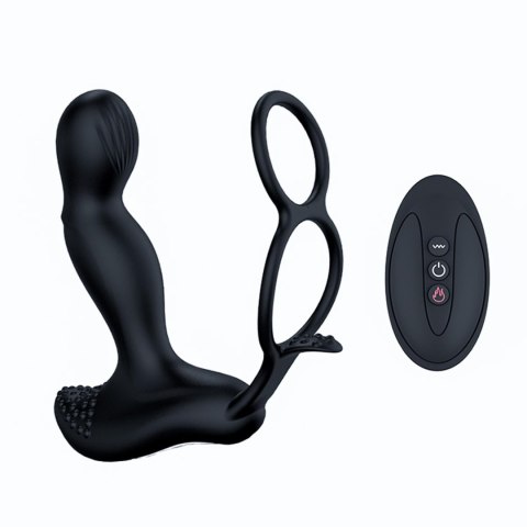 Masażer prostaty z funkcją grzania pierścień na penisa jądra 7trybów USB Masażer prostaty z funkcją grzania pierścień na penisa jądra 7trybów USB