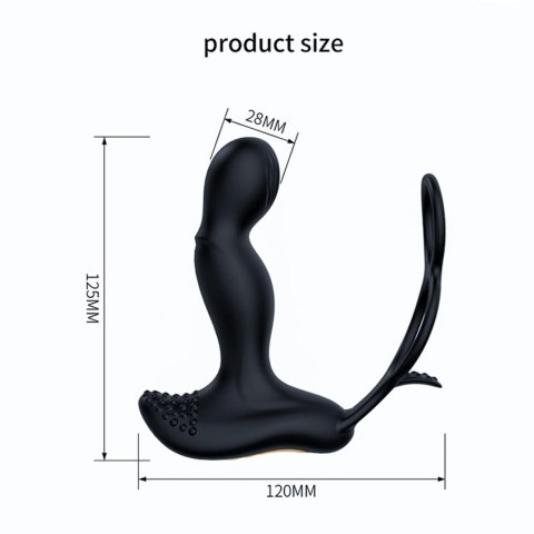 Masażer prostaty z funkcją grzania pierścień na penisa jądra 7trybów USB Masażer prostaty z funkcją grzania pierścień na penisa jądra 7trybów USB