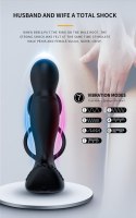 Masażer prostaty z funkcją grzania pierścień na penisa jądra 7trybów USB Masażer prostaty z funkcją grzania pierścień na penisa jądra 7trybów USB