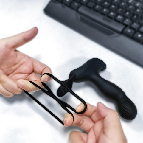 Masażer prostaty z funkcją grzania pierścień na penisa jądra 7trybów USB Masażer prostaty z funkcją grzania pierścień na penisa jądra 7trybów USB