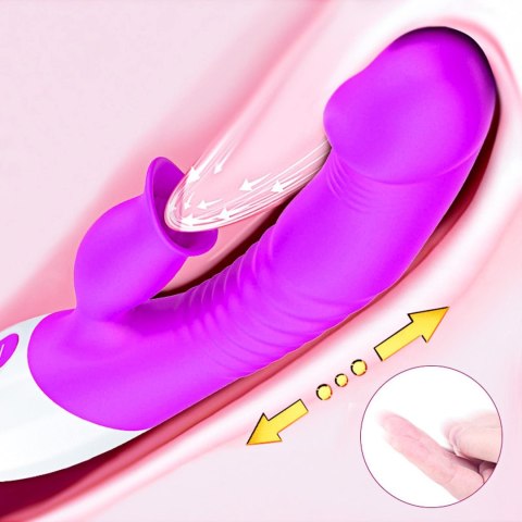 Wibrator króliczek podgrzewany sex 7 trybów 23cm Wibrator króliczek podgrzewany sex 7 trybów 23cm