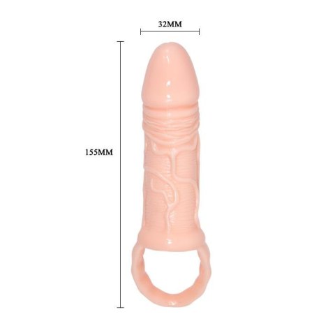 Nakładka na penisa przedłużająca pogrubiająca 15cm Nakładka na penisa przedłużająca pogrubiająca 15cm