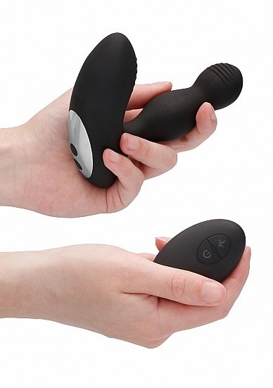 Remote Controlled E-Stim & Vibrating Prostate Massager - Black Remote Controlled E-Stim & Vibrating Prostate Massager - Black