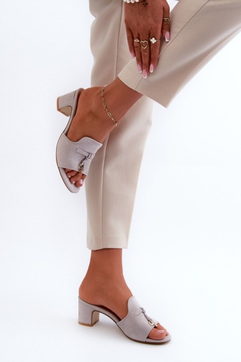 Sandał Klapki Model Jemenna JH338P Grey - Step in style Step in style Sandał Klapki Model Jemenna JH338P Grey - Step in style Step in style