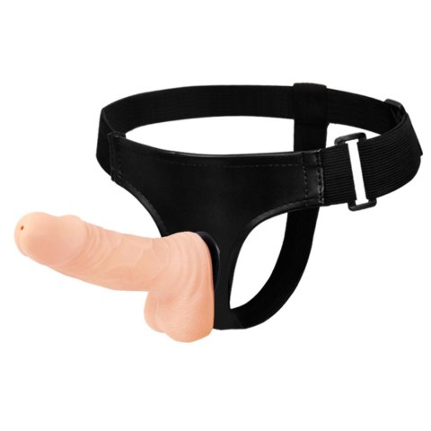 Czarna uprząż strap-on realistyczne dildo 15 cm Czarna uprząż strap-on realistyczne dildo 15 cm