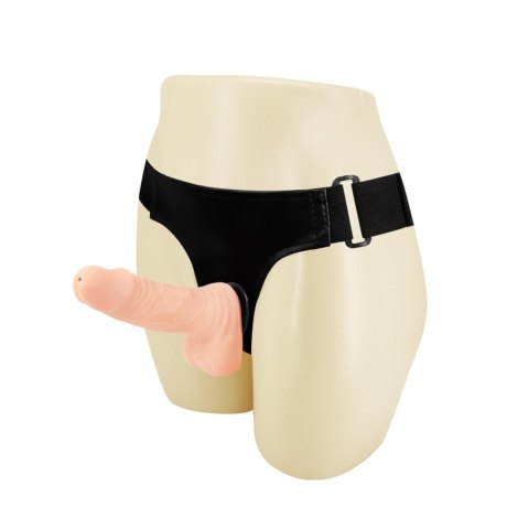 Czarna uprząż strap-on realistyczne dildo 15 cm Czarna uprząż strap-on realistyczne dildo 15 cm