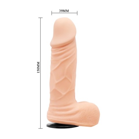Czarna uprząż strap-on realistyczne dildo 15 cm Czarna uprząż strap-on realistyczne dildo 15 cm
