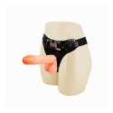 Majtki z klamrą z odczepianym gumowym dildo 17,5cm Majtki z klamrą z odczepianym gumowym dildo 17,5cm