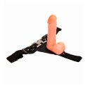 Majtki z klamrą z odczepianym gumowym dildo 17,5cm Majtki z klamrą z odczepianym gumowym dildo 17,5cm