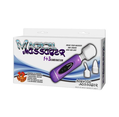 Masażer łechtaczki body wand różdżka z nakładkami Masażer łechtaczki body wand różdżka z nakładkami