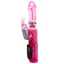 Wibrator z rotacją masażerem łechtaczki 25cm 8tryb Wibrator z rotacją masażerem łechtaczki 25cm 8tryb