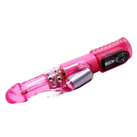 Wibrator z rotacją masażerem łechtaczki 25cm 8tryb Wibrator z rotacją masażerem łechtaczki 25cm 8tryb