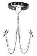 SPORTSHEETS SM AMOR COLLAR WITH NIPPLE JEWELRY SPORTSHEETS SM AMOR COLLAR WITH NIPPLE JEWELRY