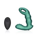 Beaded Vibrating Prostate Massager with Remote Control - Metallic Green Beaded Vibrating Prostate Massager with Remote Control - Metallic Green