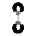 Furry Metal Hand Cuffs - Black Furry Metal Hand Cuffs - Black