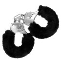 Furry Metal Hand Cuffs - Black Furry Metal Hand Cuffs - Black