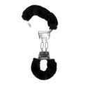 Furry Metal Hand Cuffs - Black Furry Metal Hand Cuffs - Black