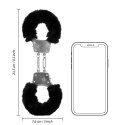 Furry Metal Hand Cuffs - Black Furry Metal Hand Cuffs - Black