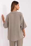 Koszula Damska Model MI-KS-6537.74P Dark Beige - Italy Moda Italy Moda Koszula Damska Model MI-KS-6537.74P Dark Beige - Italy Moda Italy Moda