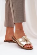 Sandał Klapki Model Deonelis M509 Gold - Step in style Step in style Sandał Klapki Model Deonelis M509 Gold - Step in style Step in style
