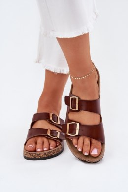 Sandał Klapki Model Iskira 25SD21-8323 Brown - Step in style Step in style