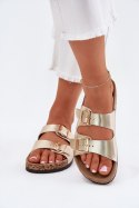 Sandał Klapki Model Iskira 25SD21-8323 Gold - Step in style Step in style Sandał Klapki Model Iskira 25SD21-8323 Gold - Step in style Step in style