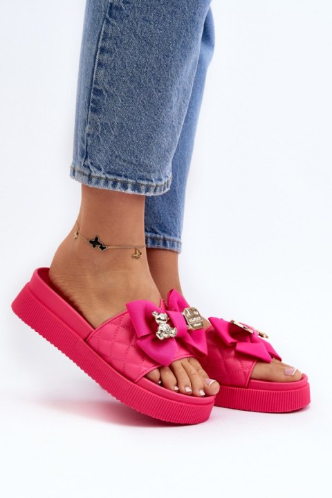 Sandał Klapki Model Katterina BG146P Fuksja - Step in style Step in style Sandał Klapki Model Katterina BG146P Fuksja - Step in style Step in style