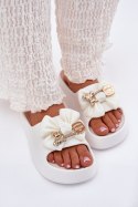 Sandał Klapki Model Marlize M560 White - Step in style Step in style Sandał Klapki Model Marlize M560 White - Step in style Step in style