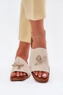 Sandał Klapki Model Norela 25SD35-8781 Beige - Step in style Step in style Sandał Klapki Model Norela 25SD35-8781 Beige - Step in style Step in style
