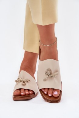 Sandał Klapki Model Norela 25SD35-8781 Beige - Step in style Step in style
