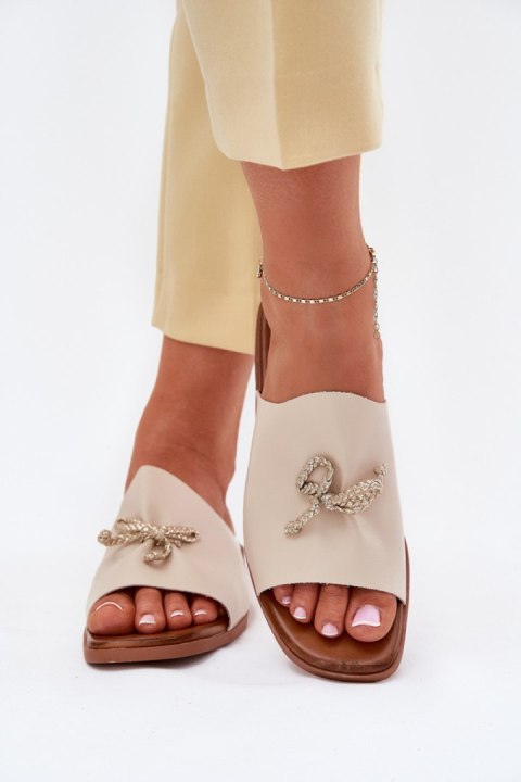 Sandał Klapki Model Norela 25SD35-8781 Beige - Step in style Step in style Sandał Klapki Model Norela 25SD35-8781 Beige - Step in style Step in style