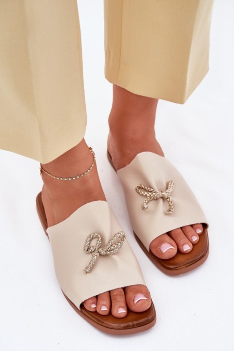 Sandał Klapki Model Norela 25SD35-8781 Beige - Step in style Step in style Sandał Klapki Model Norela 25SD35-8781 Beige - Step in style Step in style