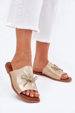 Sandał Klapki Model Norela 25SD35-8781 Gold - Step in style Step in style