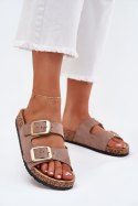 Sandał Klapki Model Vorella 25SD21-8330 Dark Beige - Step in style Step in style Sandał Klapki Model Vorella 25SD21-8330 Dark Beige - Step in style Step in style