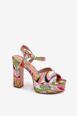 Sandały Model Slaria L2837 Pink/Green - Step in style Step in style