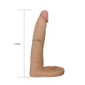 Gumowy strap-on sztuczny penis sex analny 17,5 cm