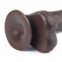 Czarny gruby penis z przyssawka żylaste dildo Czarny gruby penis z przyssawka żylaste dildo