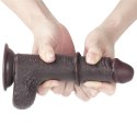 Czarny gruby penis z przyssawka żylaste dildo Czarny gruby penis z przyssawka żylaste dildo