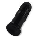 Czarny korek analny duży z pierścieniami 20 cm Czarny korek analny duży z pierścieniami 20 cm